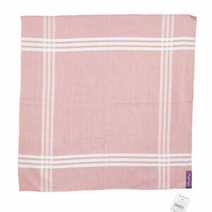 NEW Ralph Lauren Purple Label Linen Pocket Square! Peach Pink With White Stripes